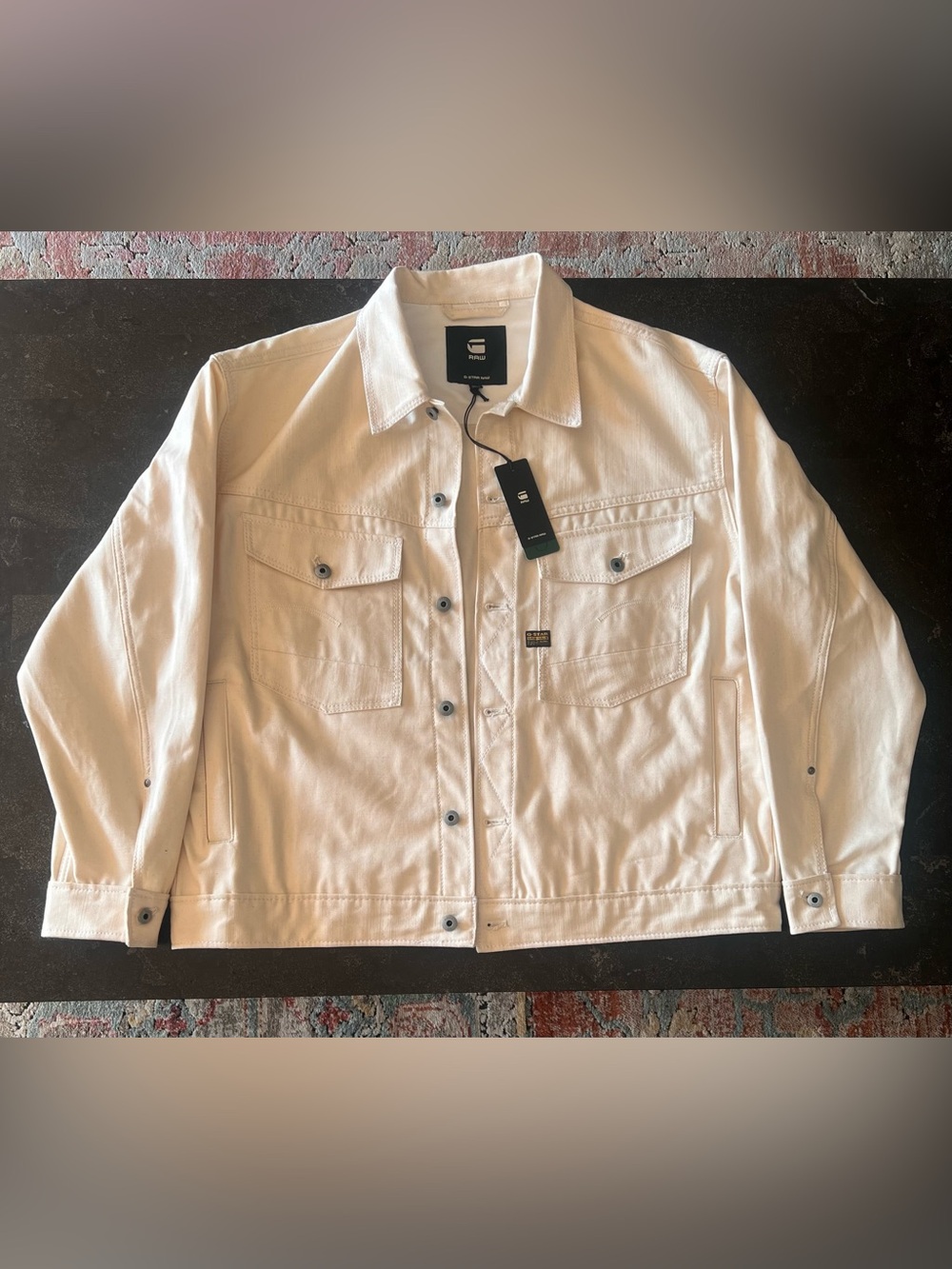 G-Star White Denim Shirt Jacket